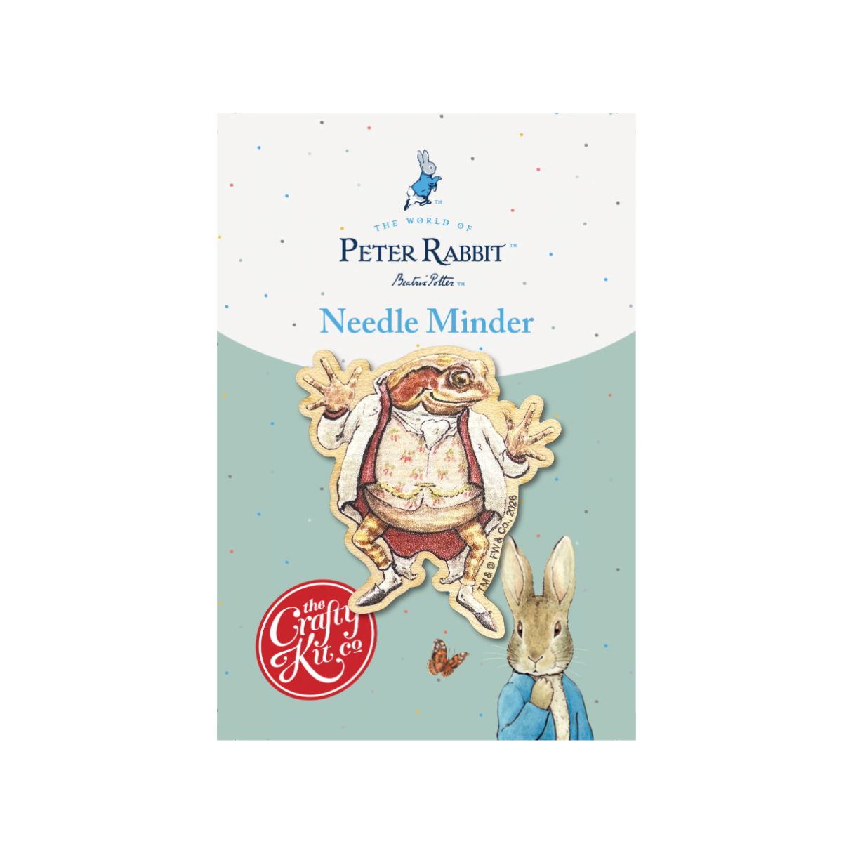 Beatrix Potter - Jeremy Fisher Wooden Needle Minder