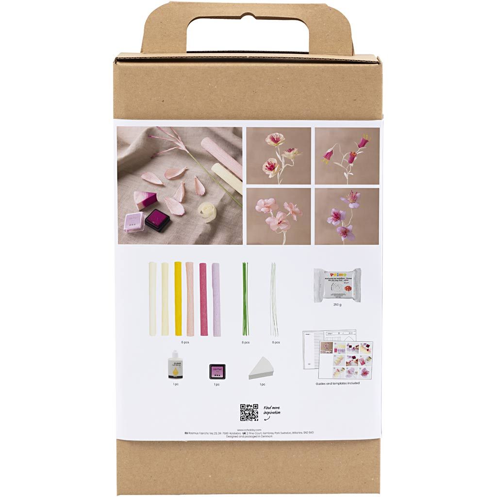 Crepe Paper Pastel Flowers Kit