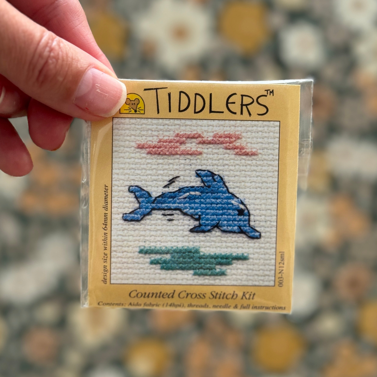 Tiddlers Dolphin Mini Cross Stitch Kit