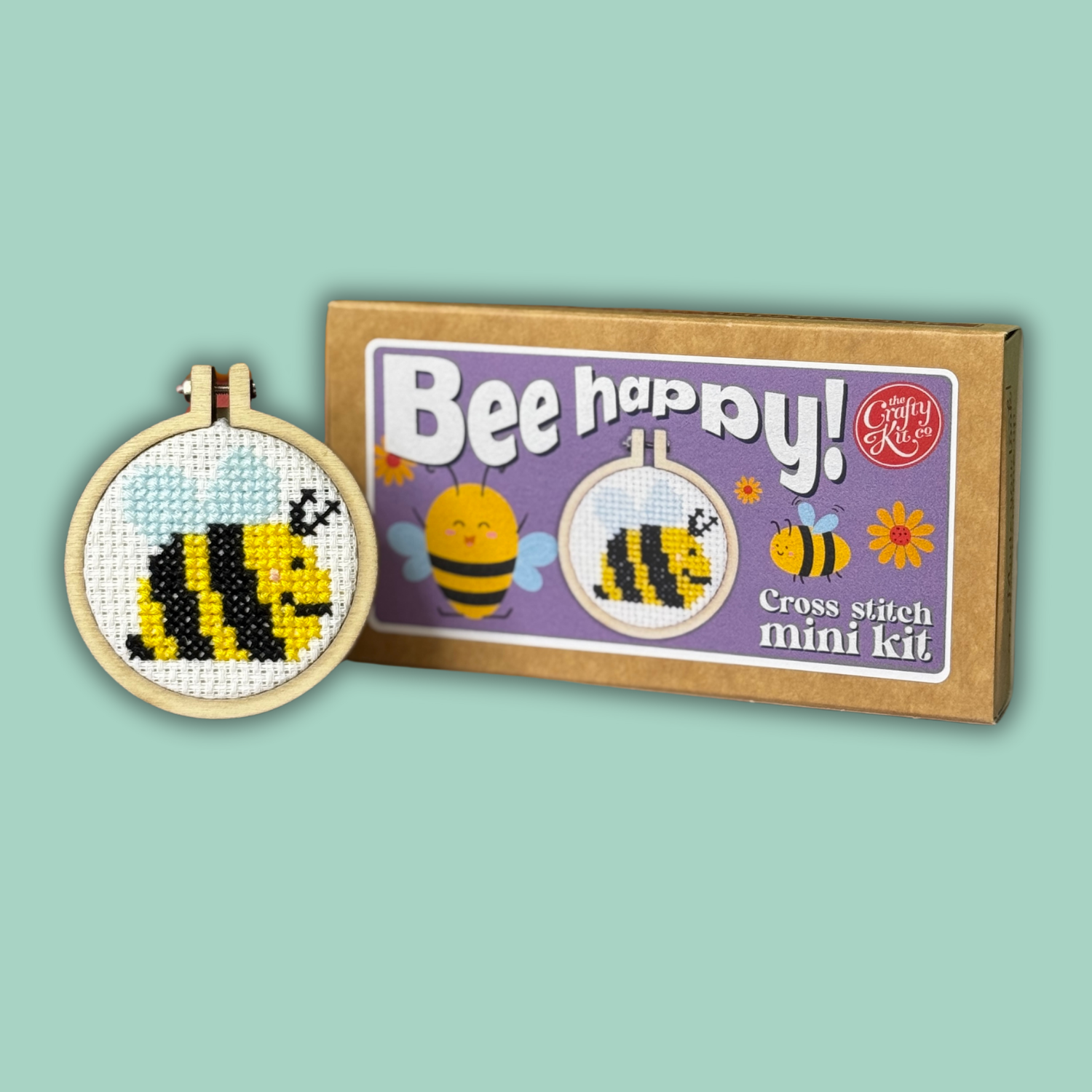 Bee Happy! Mini Matchbox Cross Stitch Kit – The Crafty Kit Company Bee Happy! Mini Matchbox Cross Stitch Kit – The Crafty Kit Company