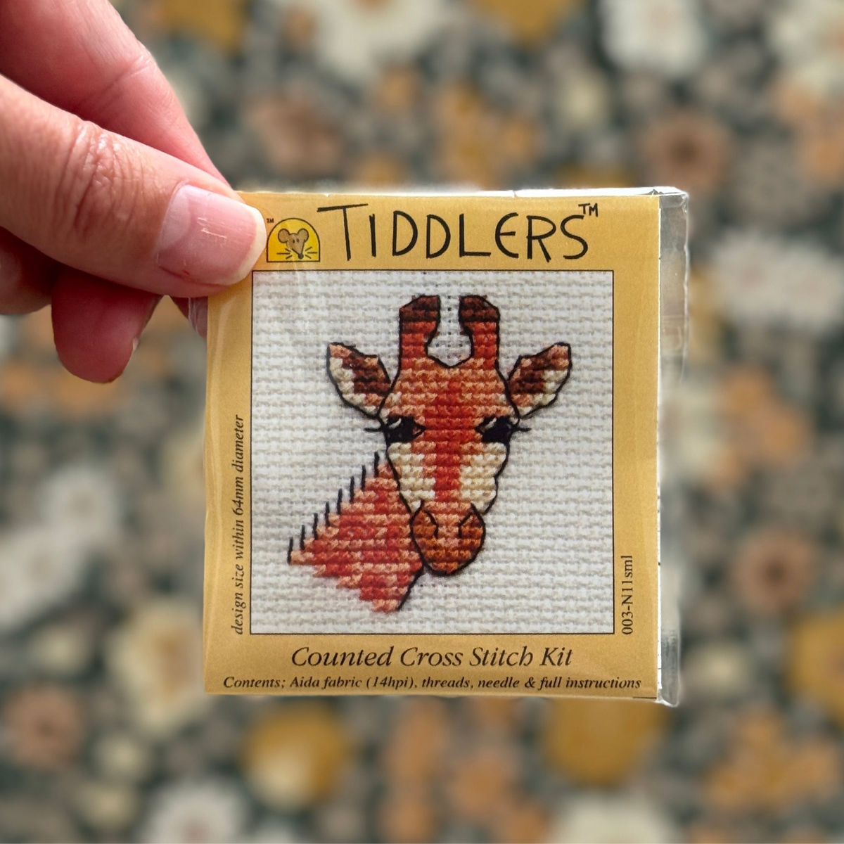 Tiddlers Giraffe Mini Cross Stitch Kit