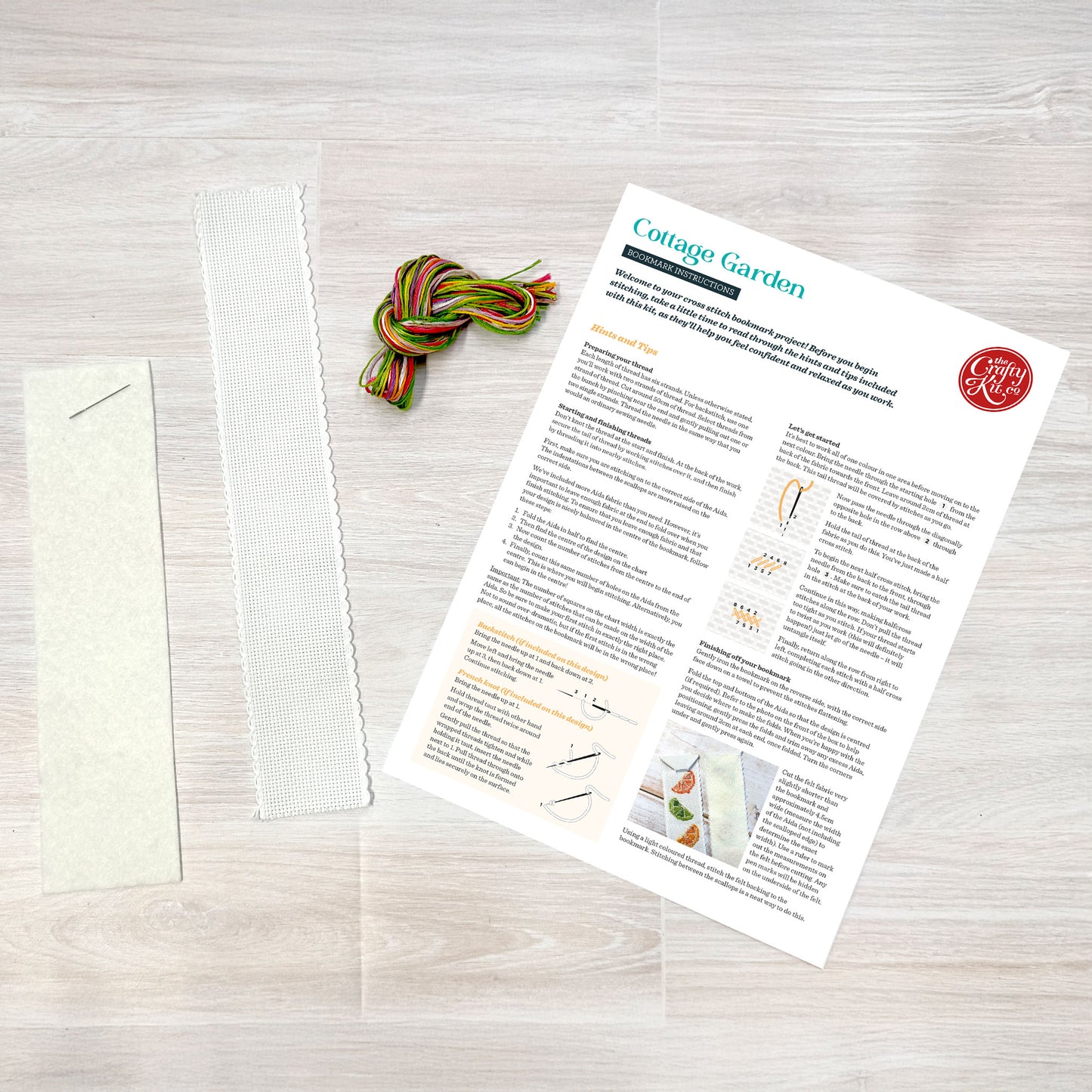 Cottage Garden Cross Stitch Bookmark Kit