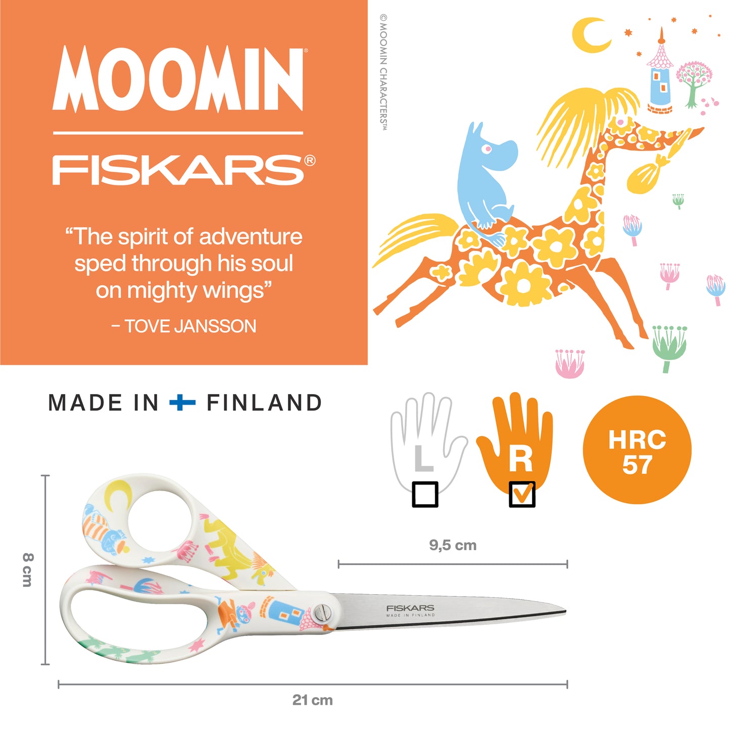 Fiskars x Moomin (orange) General Purpose Scissors