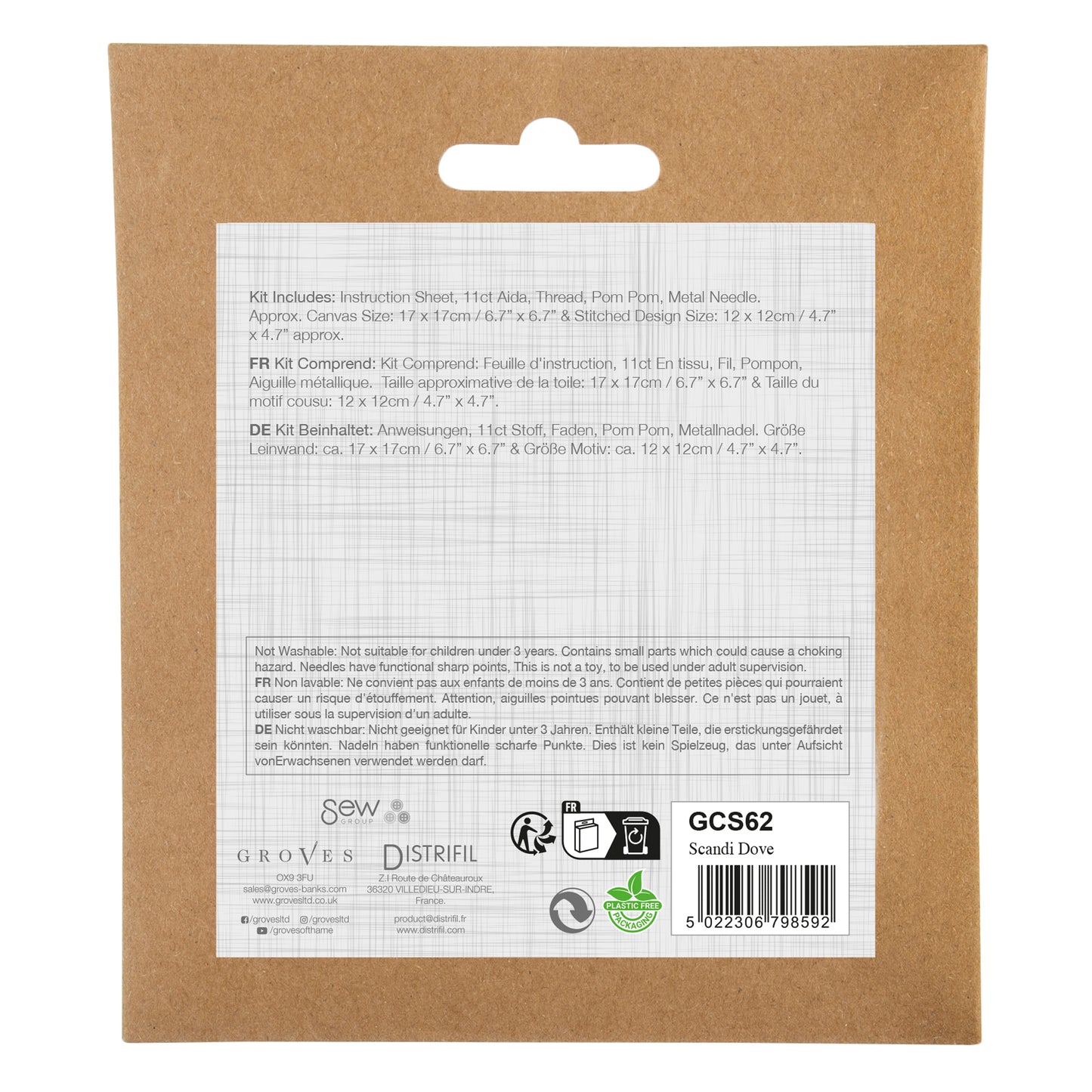 Trimits Stitch your Own Scandi Dove Cross Stitch Kit