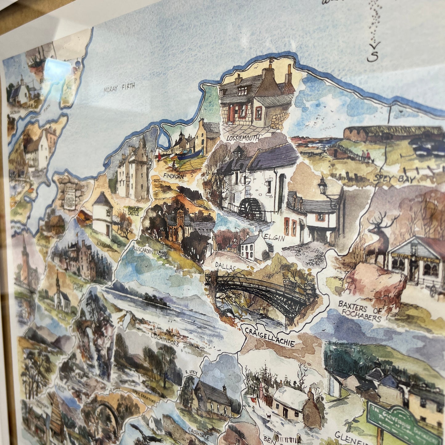 Ken Lochhead Pictorial Map of Strathspey