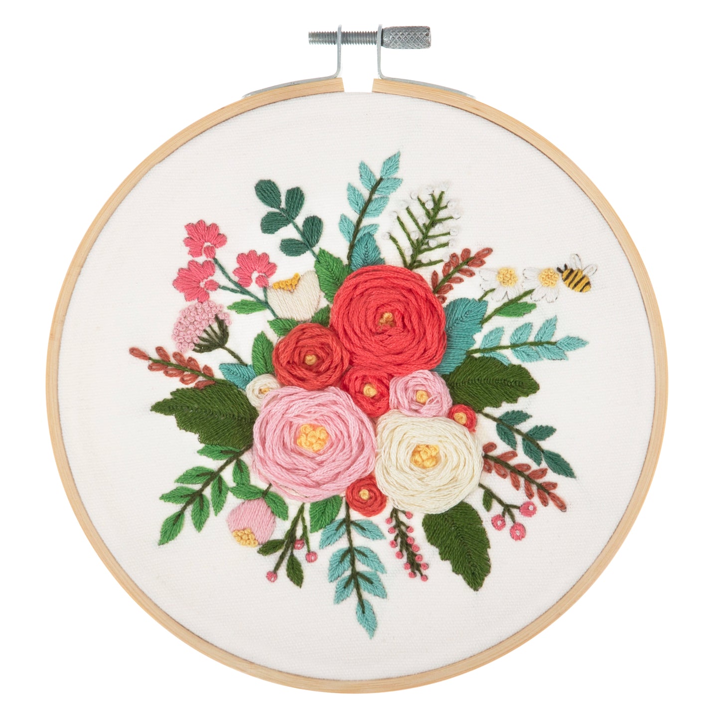 Trimits Rose Embroidery Hoop Craft Kit