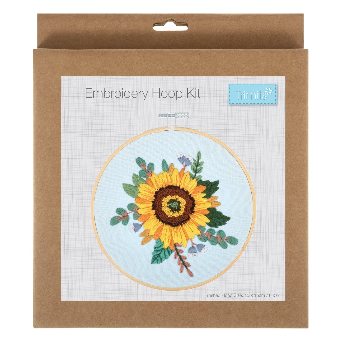 Trimits Sunflower Embroidery Hoop Craft Kit