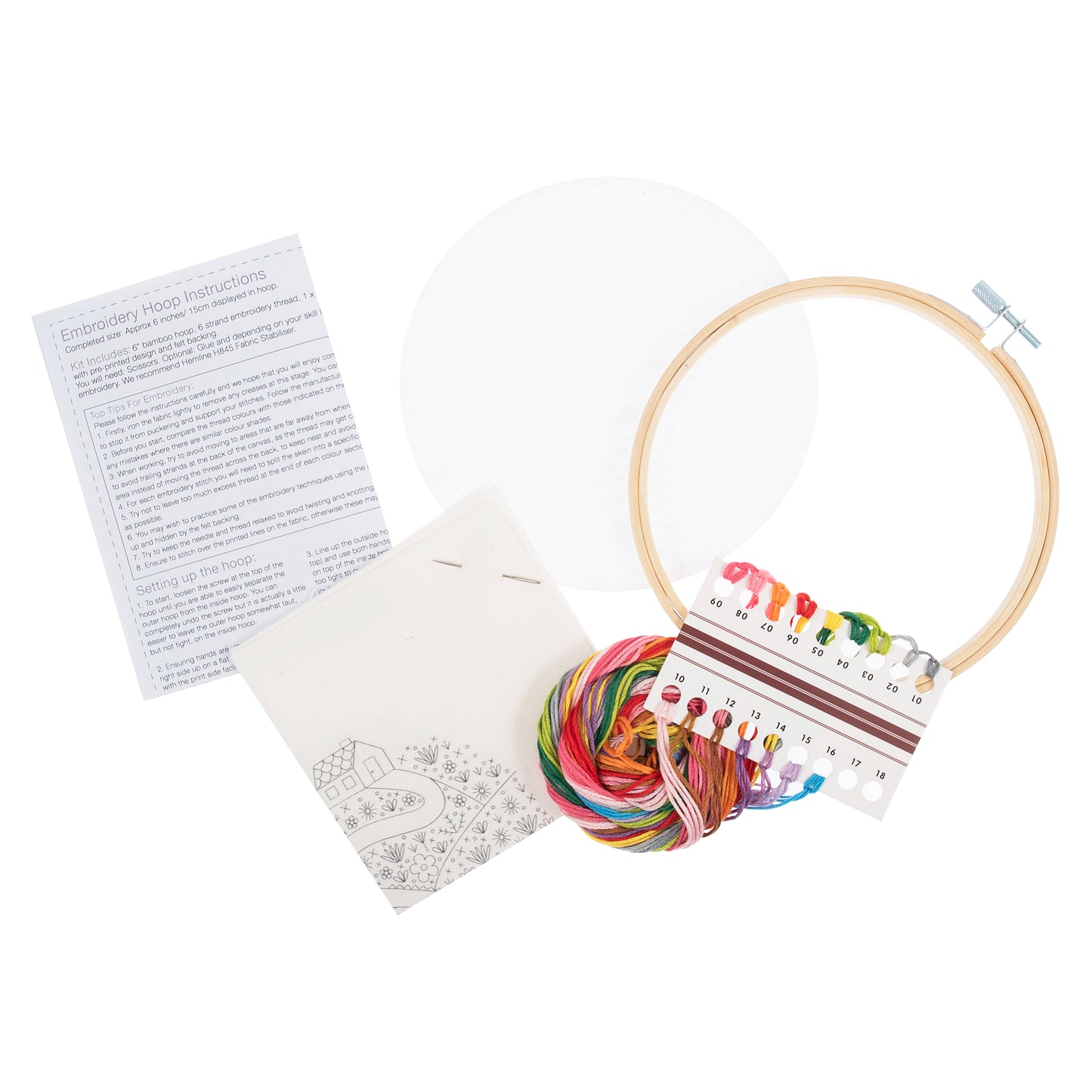 Trimits Floral Journey Embroidery Hoop Craft Kit
