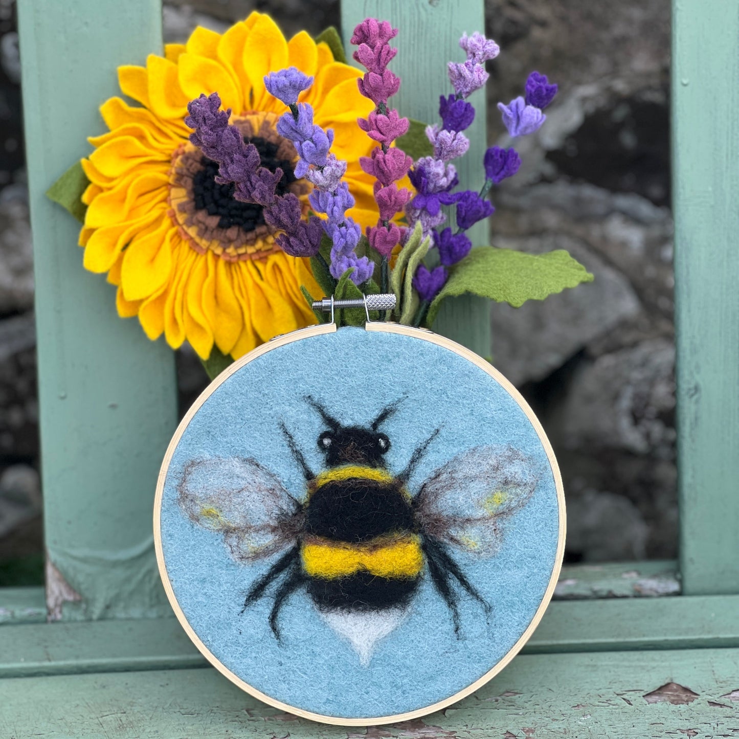 Bee in a Hoop Needle Felting Craft Kit