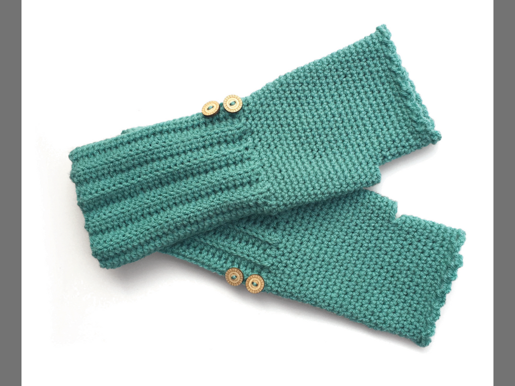 How to make crochet fingerless mittens
