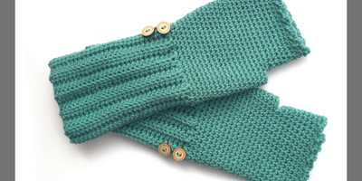 How to make crochet fingerless mittens