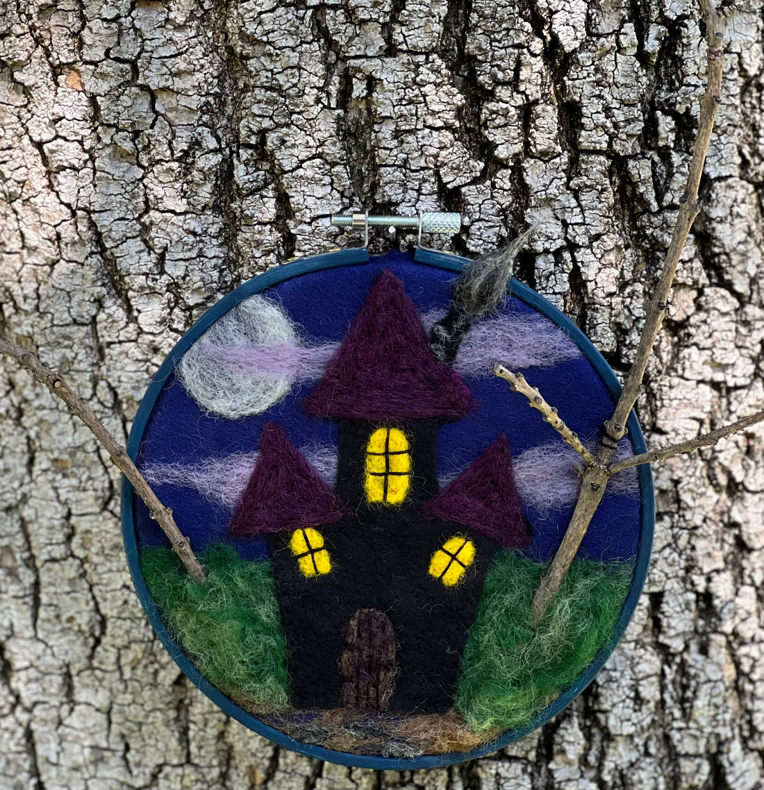 Jayne's Haunted House Needle Felted Halloween