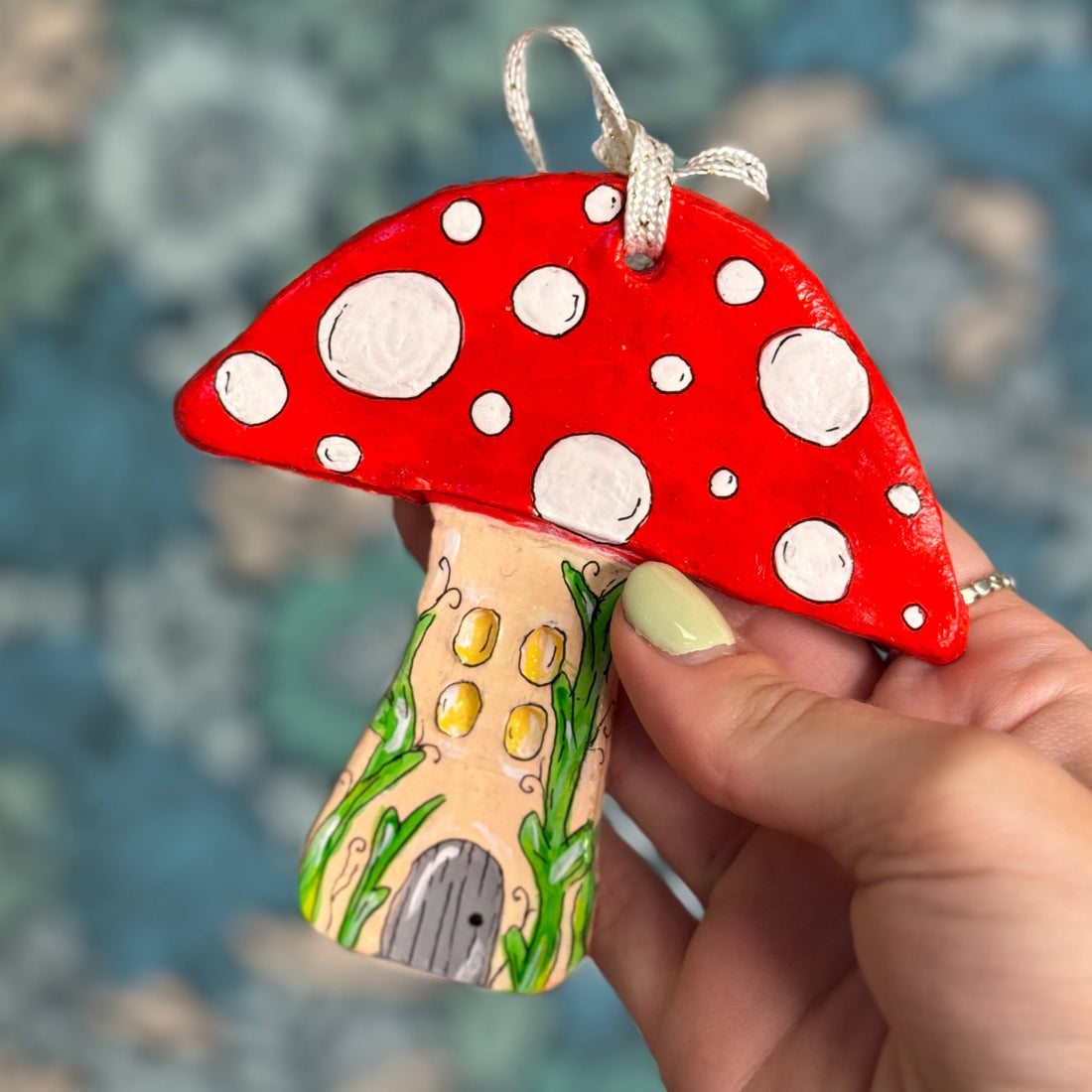 Clay Toadstool Decoration