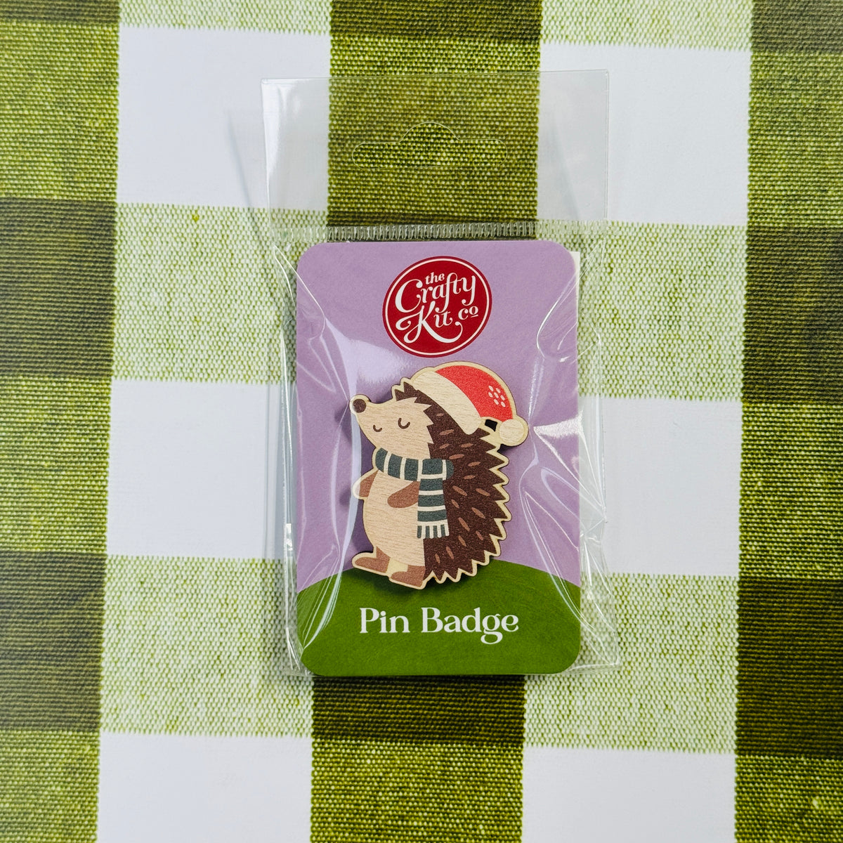 Winter Hedgehog Pin Badge