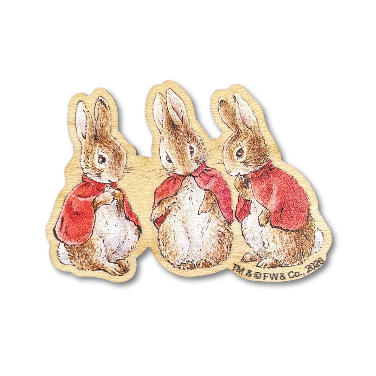 Beatrix Potter - Flopsy, Mopsy & Cottontail Wooden Needle Minder