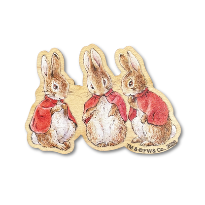 Beatrix Potter - Flopsy, Mopsy & Cottontail Wooden Needle Minder