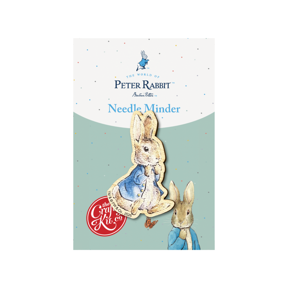 Beatrix Potter - Peter Rabbit Wooden Needle Minder