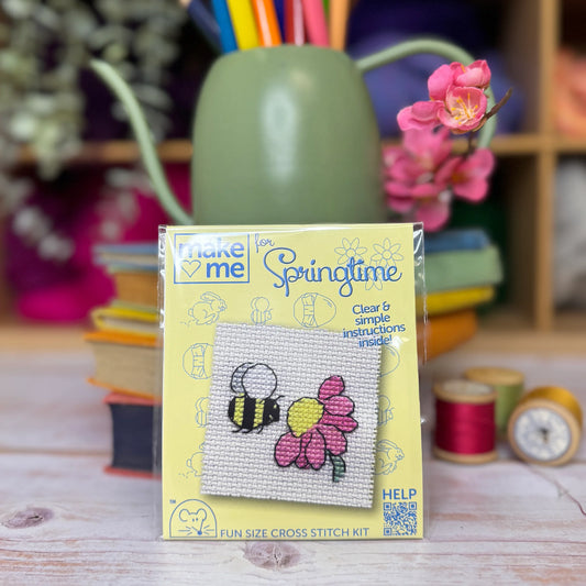 Springtime Bee Mini Cross Stitch Kit
