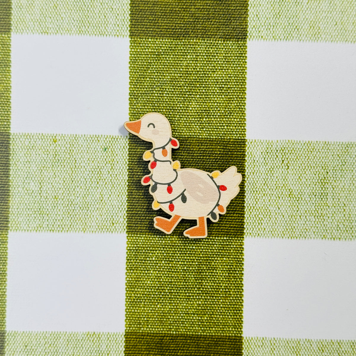 Festive Goose Pin Badge