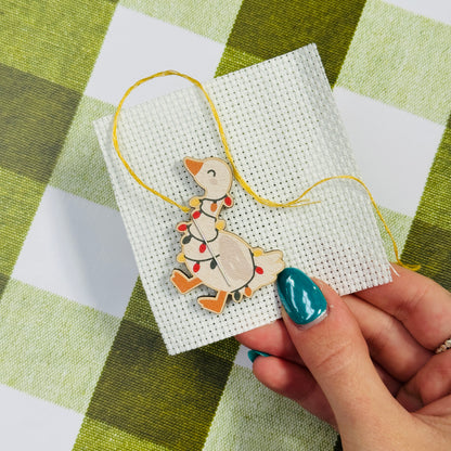 Festive Goose Needle Minder