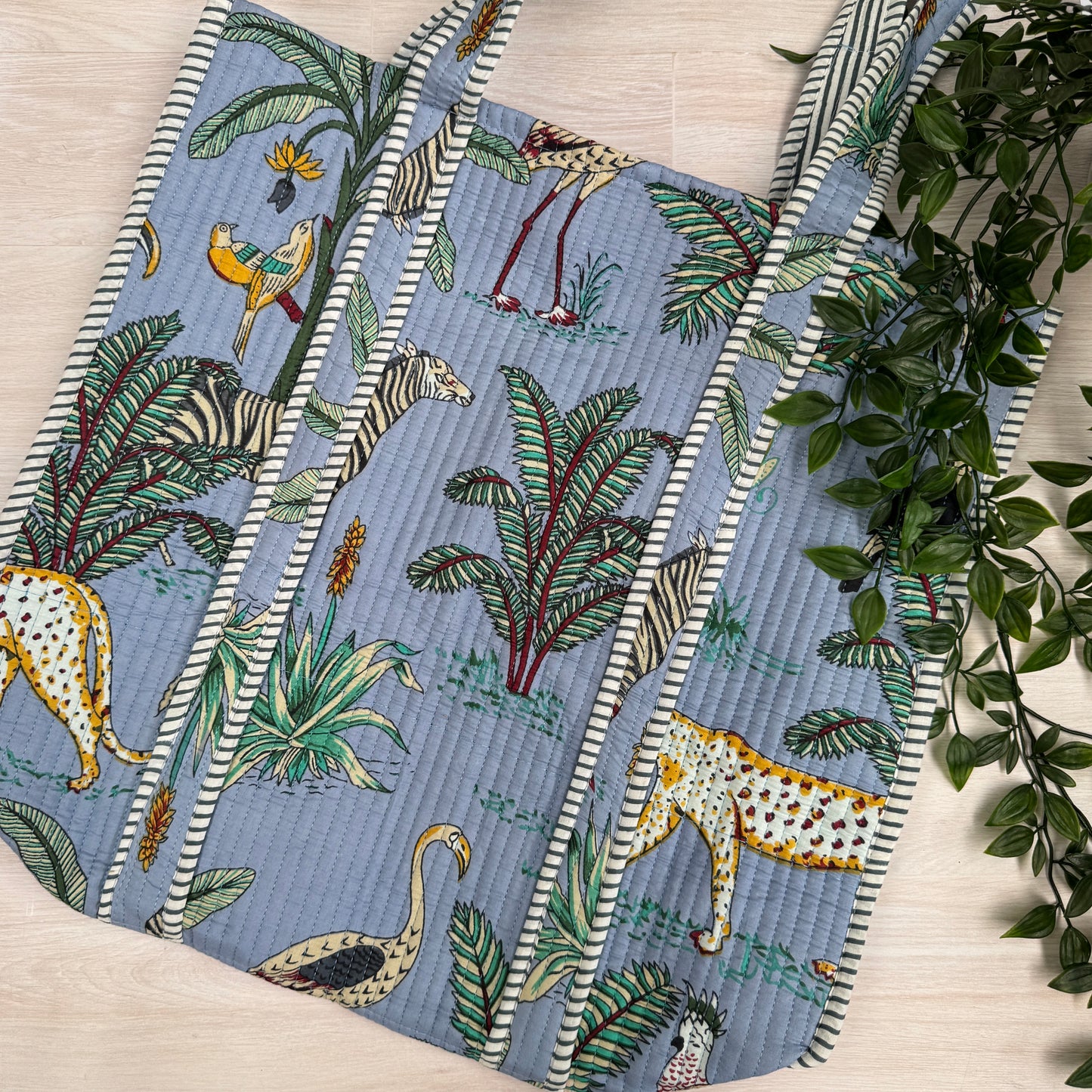 Large Reversible Quilted Tote Bag (No. 3)