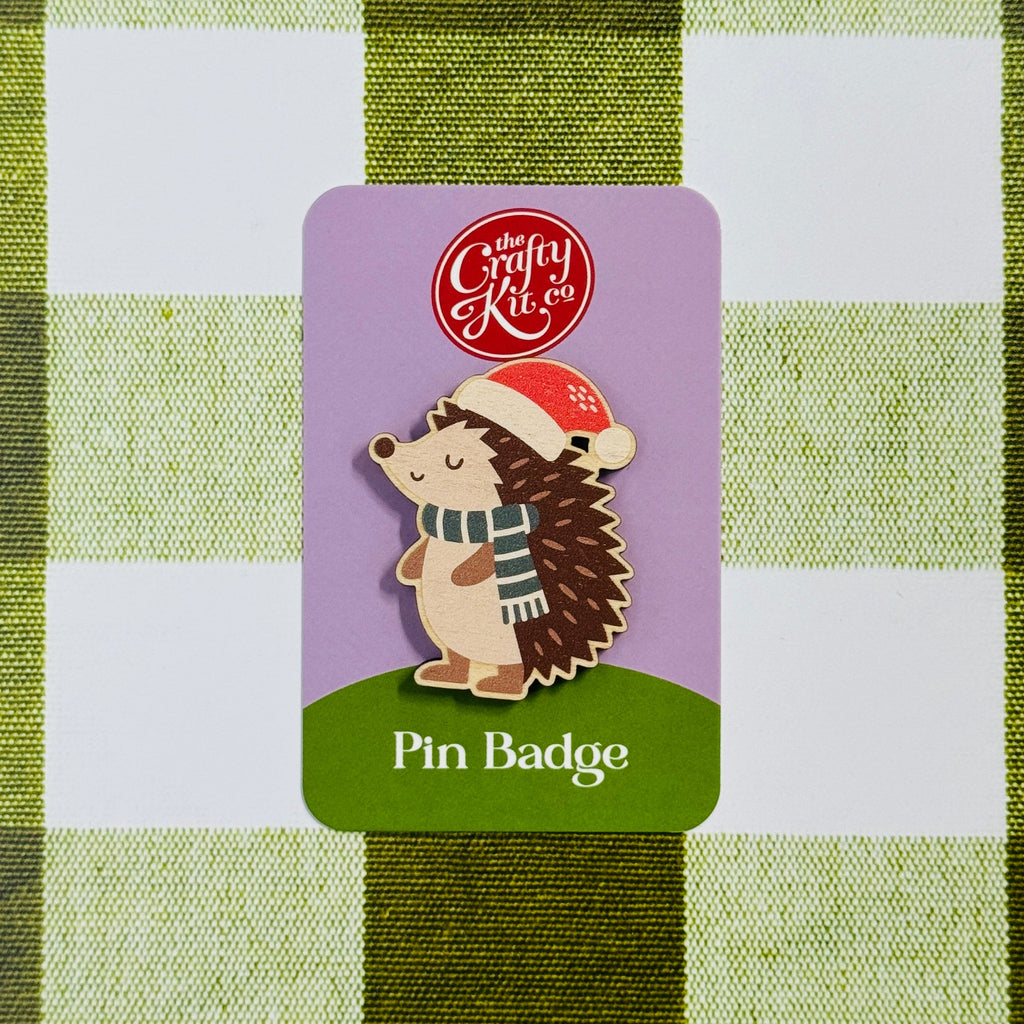 Winter Hedgehog Pin Badge