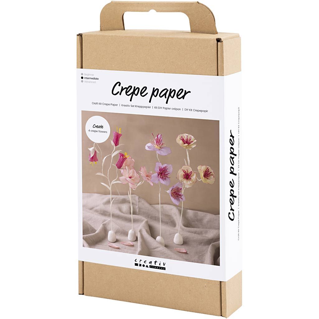 Crepe Paper Pastel Flowers Kit