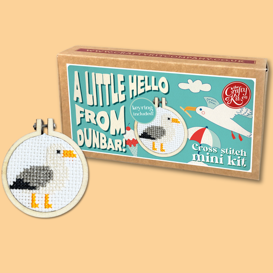 A Little Hello From Dunbar! Mini Matchbox Cross Stitch Kit