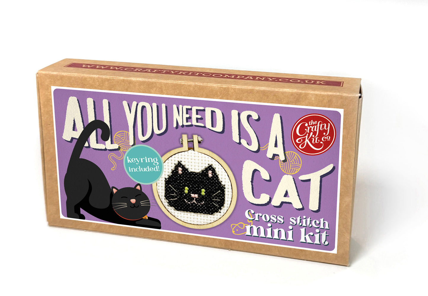 All You Need is a Cat Mini Matchbox Cross Stitch Kit
