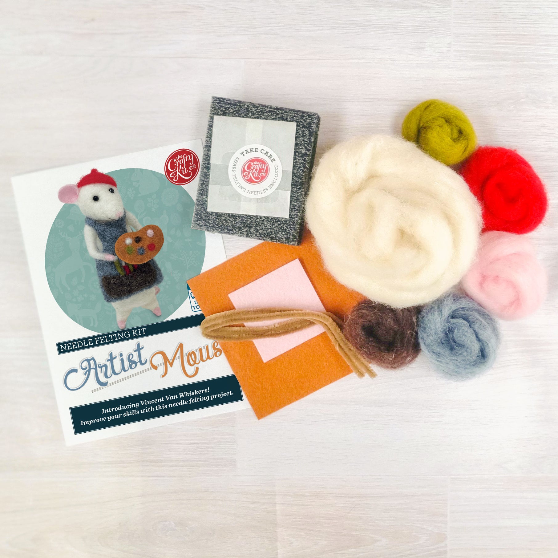 Needle Felting Kit Artist Mouse The Crafty Kit Company