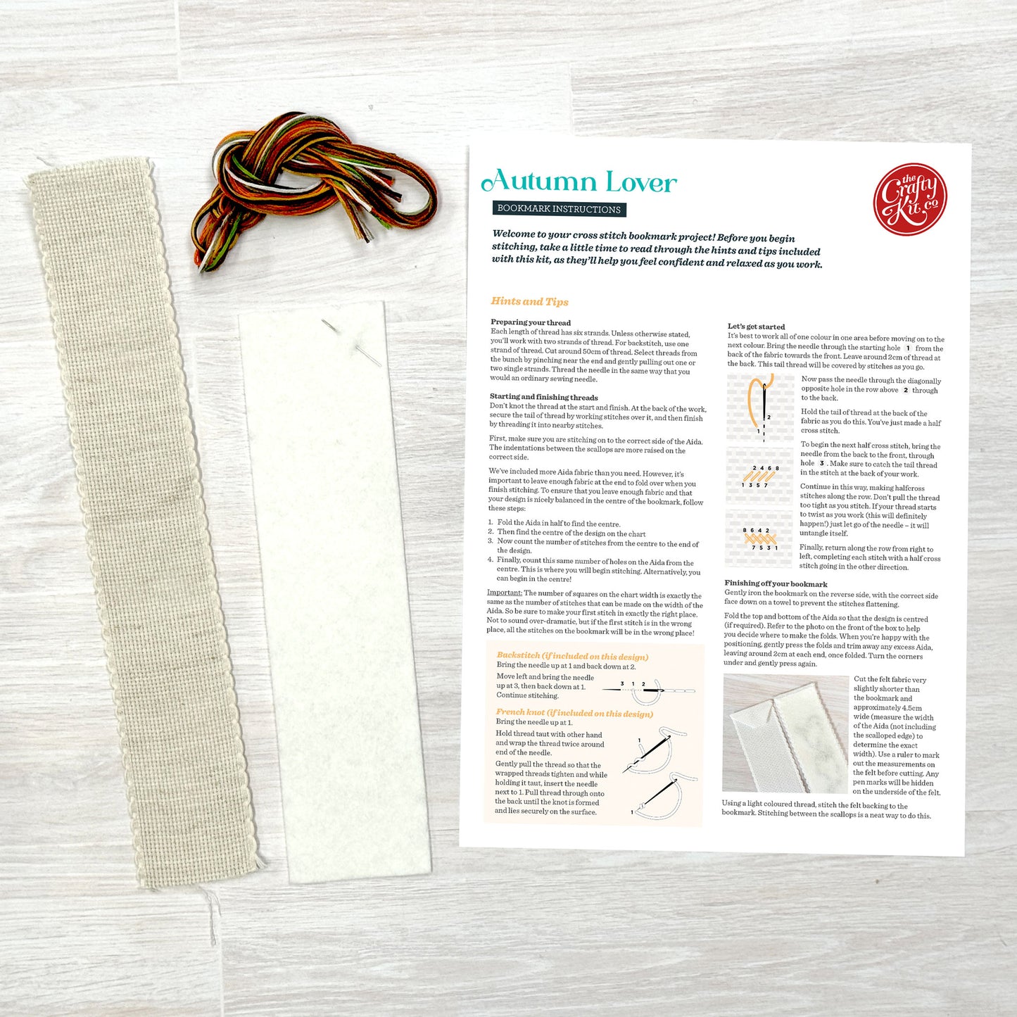 Autumn Lover Cross Stitch Bookmark Kit