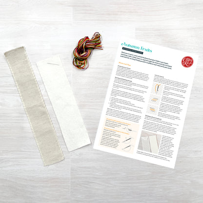 Autumn Fruits Cross Stitch Bookmark Kit