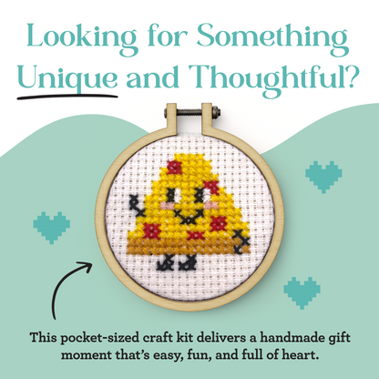 Take A Pizza My Heart Mini Matchbox Cross Stitch Kit