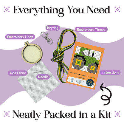 Keep Calm and Plough On! Mini Matchbox Cross Stitch Kit
