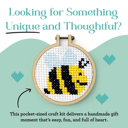 Bee Yourself! Mini Matchbox Cross Stitch Kit
