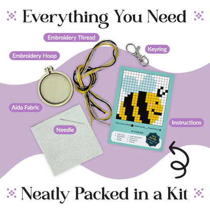 Bee Yourself! Mini Matchbox Cross Stitch Kit