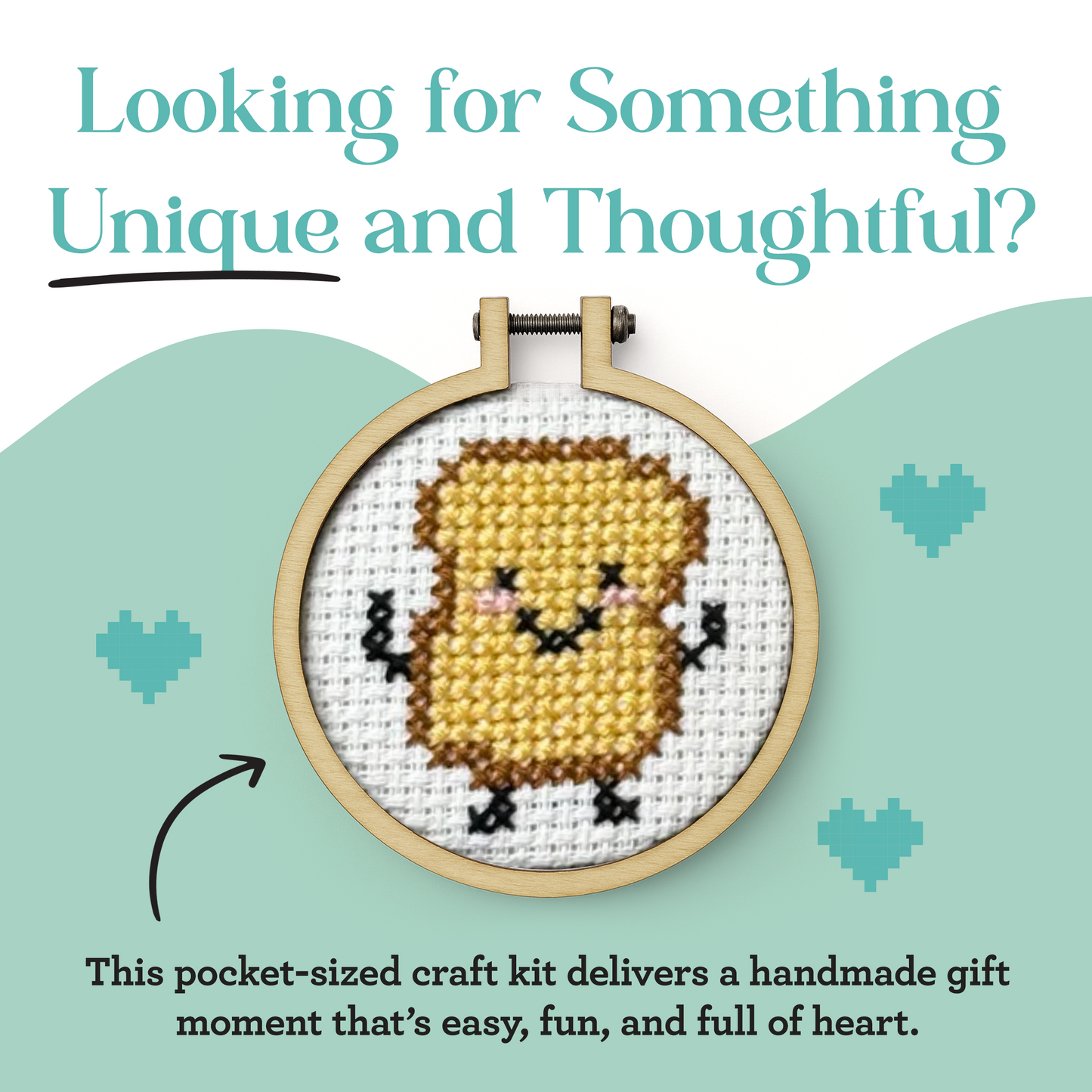 A Birthday Toast! Mini Matchbox Cross Stitch Kit