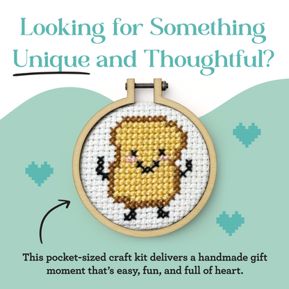 A Birthday Toast! Mini Matchbox Cross Stitch Kit