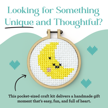 Love You To The Moon and Back Mini Matchbox Cross Stitch Kit