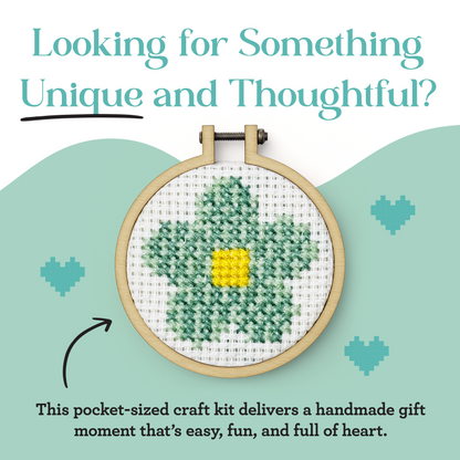 Happy Mother's Day (Flower) Mini Matchbox Cross Stitch Kit