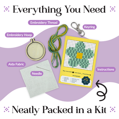 Happy Mother's Day (Flower) Mini Matchbox Cross Stitch Kit