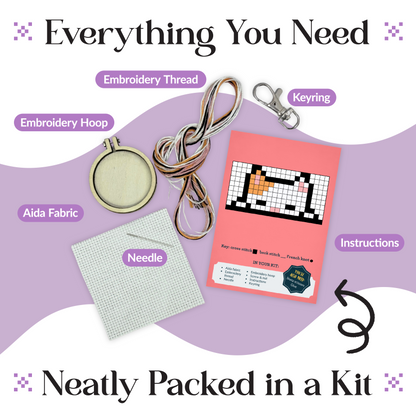 How Are You Feline? Mini Matchbox Cross Stitch Kit