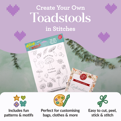 Toadstools Stick & Stitch Embroidery