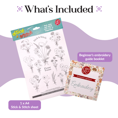 Flower Posies Stick & Stitch Embroidery