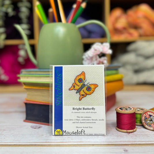 ML Stitchlets Bright Butterfly Mini Cross Stitch Kit