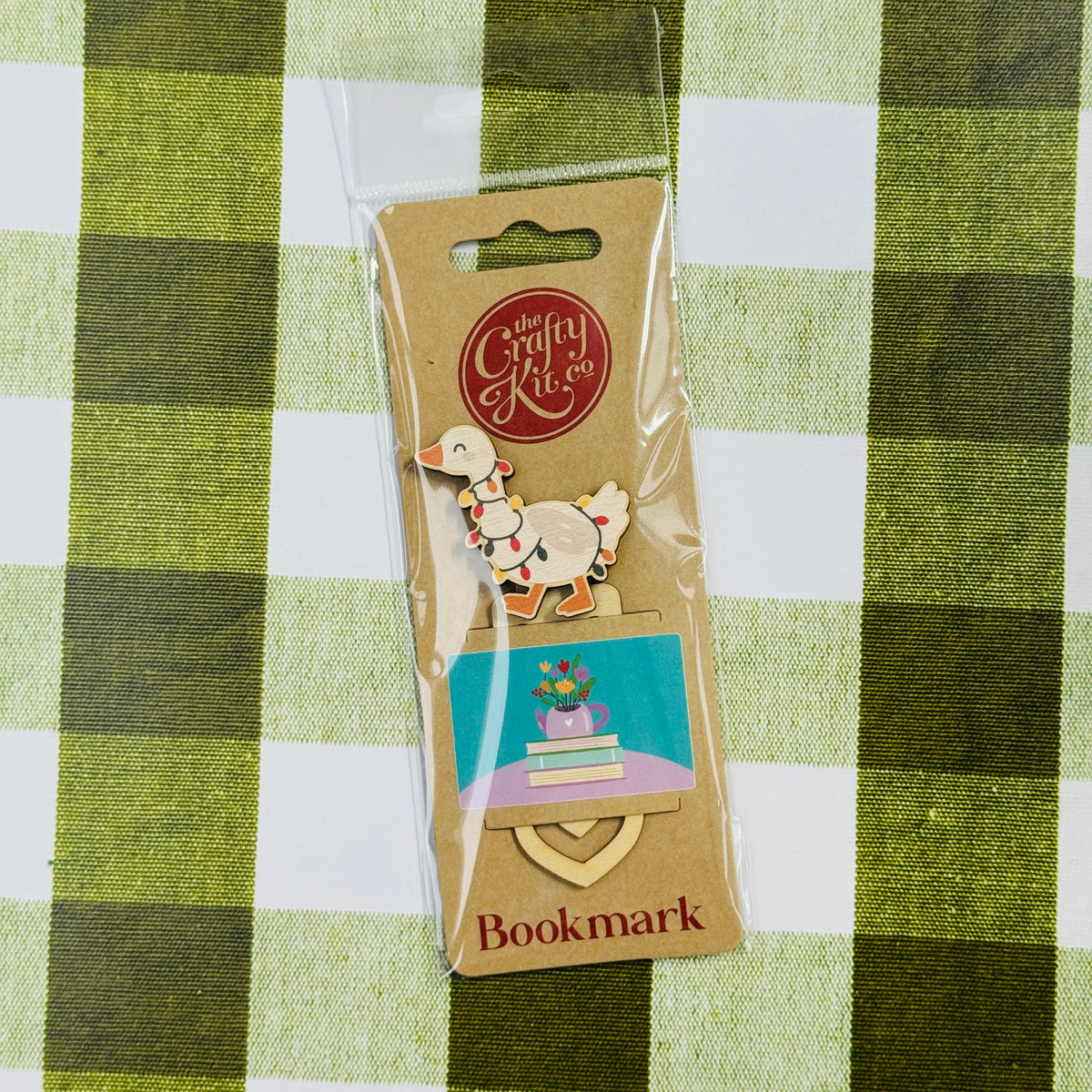 Festive Goose Wooden Bookmark