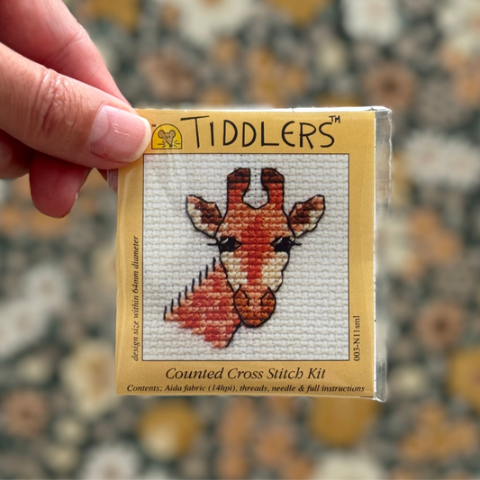 Tiddlers Giraffe Mini Cross Stitch Kit
