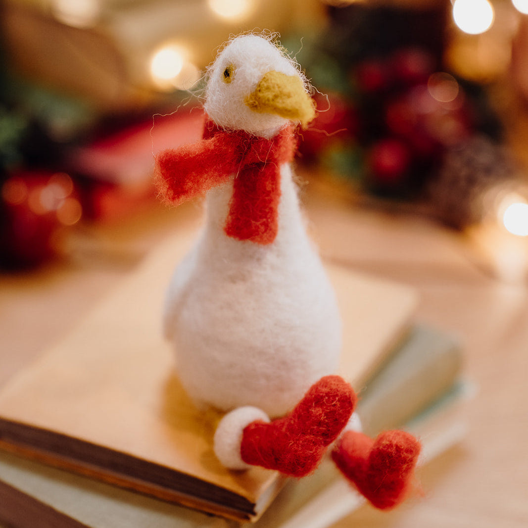 Winter Goose Needle Felting Kit