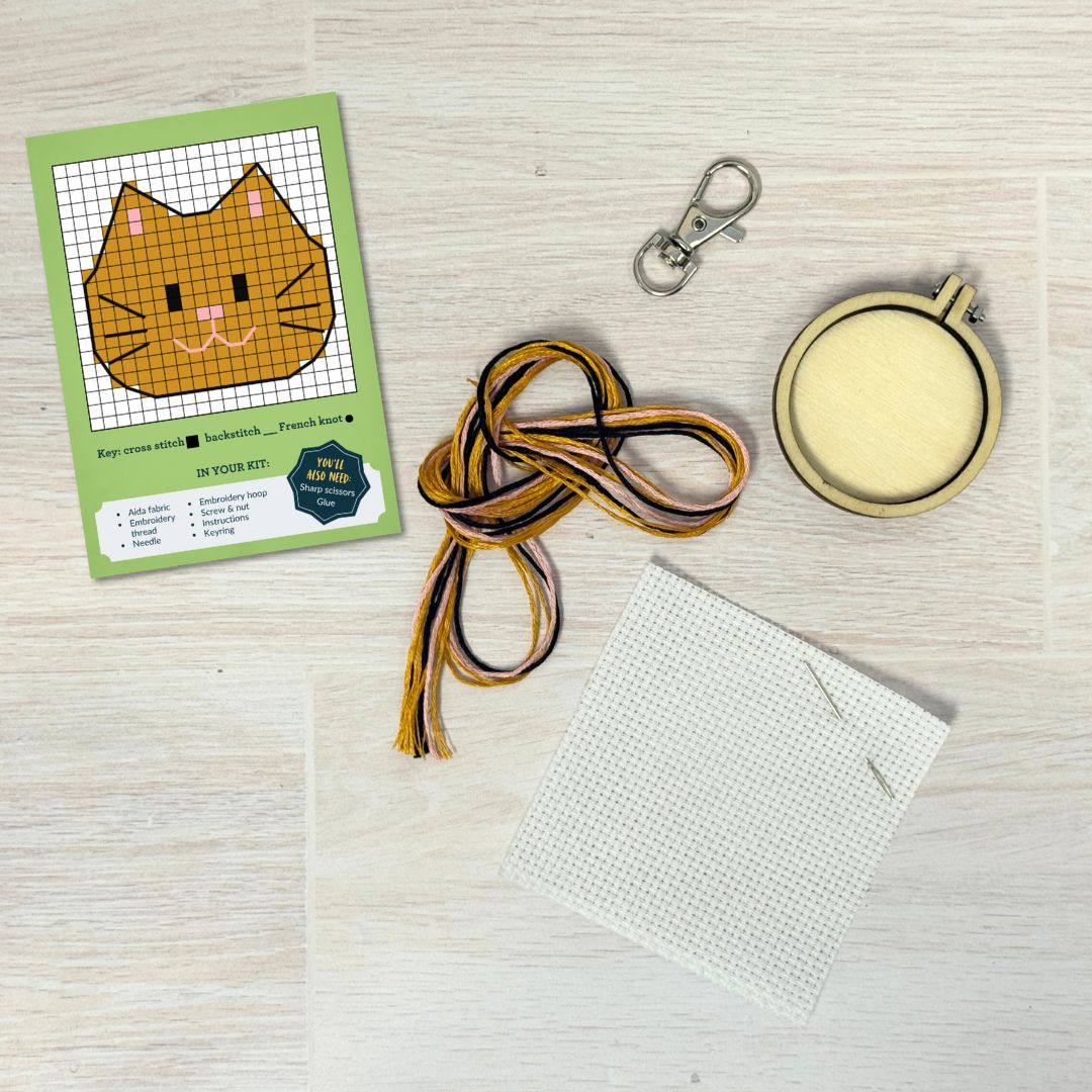 So Grateful Furr You Mini Matchbox Cross Stitch Kit