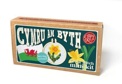 Cymru am Byth Mini Matchbox Cross Stitch Kit